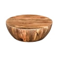 thumbnail image 4 of The Urban Port Mango Wood coffee Table in Round Shape, Dark Brown, 4 of 4