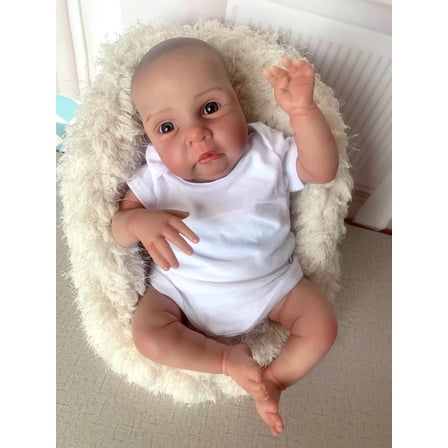 Lifelike Reborn Baby Dolls 20 inch Soft Cloth Body Real Life Size Baby Dolls Poseable Real Life Baby with Doll Accessories and Feeding Toy for Kids Age 3 