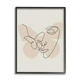 thumbnail image 2 of Stupell Industries Butterfly Girl Face Doodle Abstract Painting Gray Framed Art Print Wall Art, 2 of 5
