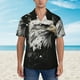 thumbnail image 2 of Balery Ink Style Bald Eagle Camisas hawaianas de manga corta para hombre, camisas playeras de corte holgado, camisas de vacaciones con botones,X-Large, 2 of 7