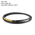 thumbnail image 2 of Unique Bargains A98 V-Belts 98' Mid-Perimeter, A-Section Rubber Drive Belt 2pcs, 2 of 3
