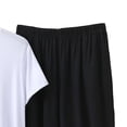 thumbnail image 4 of Dagugfen Mens Pajama Sets Short Sleeve Tee Shirt Tops Loose Fitted Elastic Waist Shorts Loungewear Sets(XXXXXL,White), 4 of 5