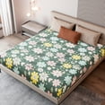 thumbnail image 4 of sruoe Fitted Sheet Non-Standard, Size Fitted Bed Sheet, Mattress Protector Cover, Solid Color Extra Soft Comfortable Brushed Microfiber Fitted Sheets, Bottom Sheet for Bed, Hotel Bedding, Green, 4 of 5