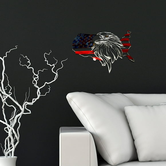 Decoraciones para el Día de los Caídos, decoraciones para el 4 de julio, decoraciones patrióticas, nueva decoración de banderas metálicas para el Día de la Independencia, decoración de las Américas, b
