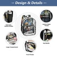thumbnail image 4 of ALAZA Clear Backpack Birds Flowers PVC Transparent BookBag, 4 of 7