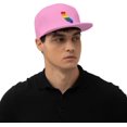 thumbnail image 6 of LGBT Flag Map of California Snapback Hats for Men Women Baseball Cap Adjustable Flat Bill Sun Hat, 6 of 8