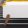 thumbnail image 6 of Max & Lily Mid-Century Modern Twin Platform Bed for Kids, Solid Wood, White/Pecan, 6 of 8