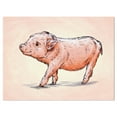 thumbnail image 2 of Design Art - Happy Pig Portrait in Brush Painting, 2 of 4