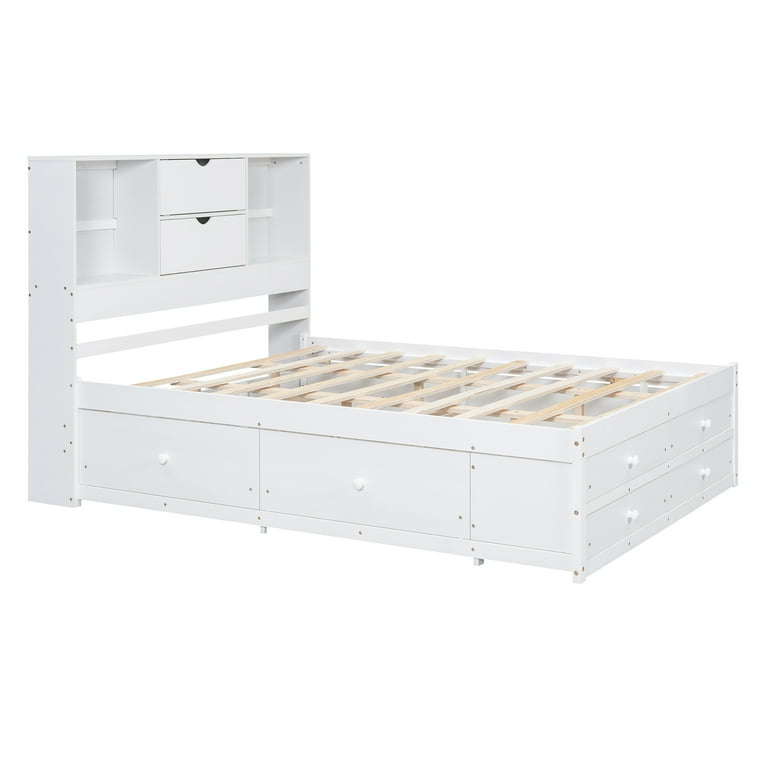 Free Shipping! Euroco Queen Platform Bed Frame with Storage