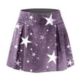 thumbnail image 3 of Vedolay Womens Skirts Summer Elastic High Waist Tie Dye Print Skirt,Purple L, 3 of 5