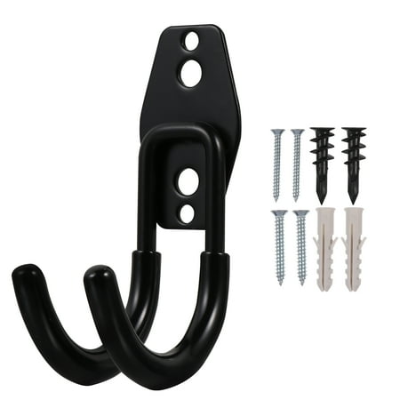 

1PC Heavy Duty Iron Hook Water Pipe Hook Hose Organizer Hanging Bracket for Gardening Home (Black)