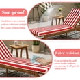 thumbnail image 4 of SDJPOI Outdoor Chaise Lounge Cushions, 72" x 21" x 3" Thick Patio Furniture Replacement Cushions, Waterproof Lounge Chair Cushion with Headrest & Ties for Pool Beach, 4 of 6