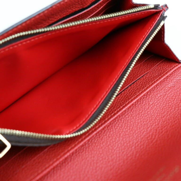 Louis Vuitton, Bags, Louis Vuitton Monogram Bifold Wallet Custom Red  Button