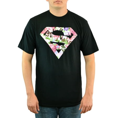 dc comics superman logo flowers print black licensed t shirt new sizes xs xl walmart dc comics superman logo flowers print black licensed t shirt new sizes xs xl walmart