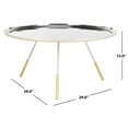 thumbnail image 4 of SAFAVIEH Orson 14.6 in. H Contemporary Coffee Table with Metal Gold Cap, Silver, 4 of 10