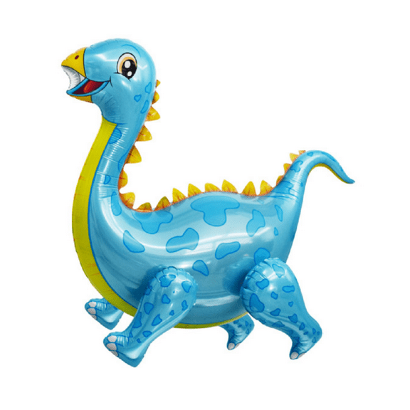 Dinosaur Balloon with Moveable Legs 30”x21.5” - JUMBO Balloon (Blue)