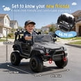 thumbnail image 7 of 24V Kids Ride On Car with Remote Control, 400W Power Motors, 4 Wheels Suspension Toy Car for Kids, Bluetooth, USB, Music, LED Lights, Power Display, Electric Car for Kids Ages 3+, Black, 7 of 7