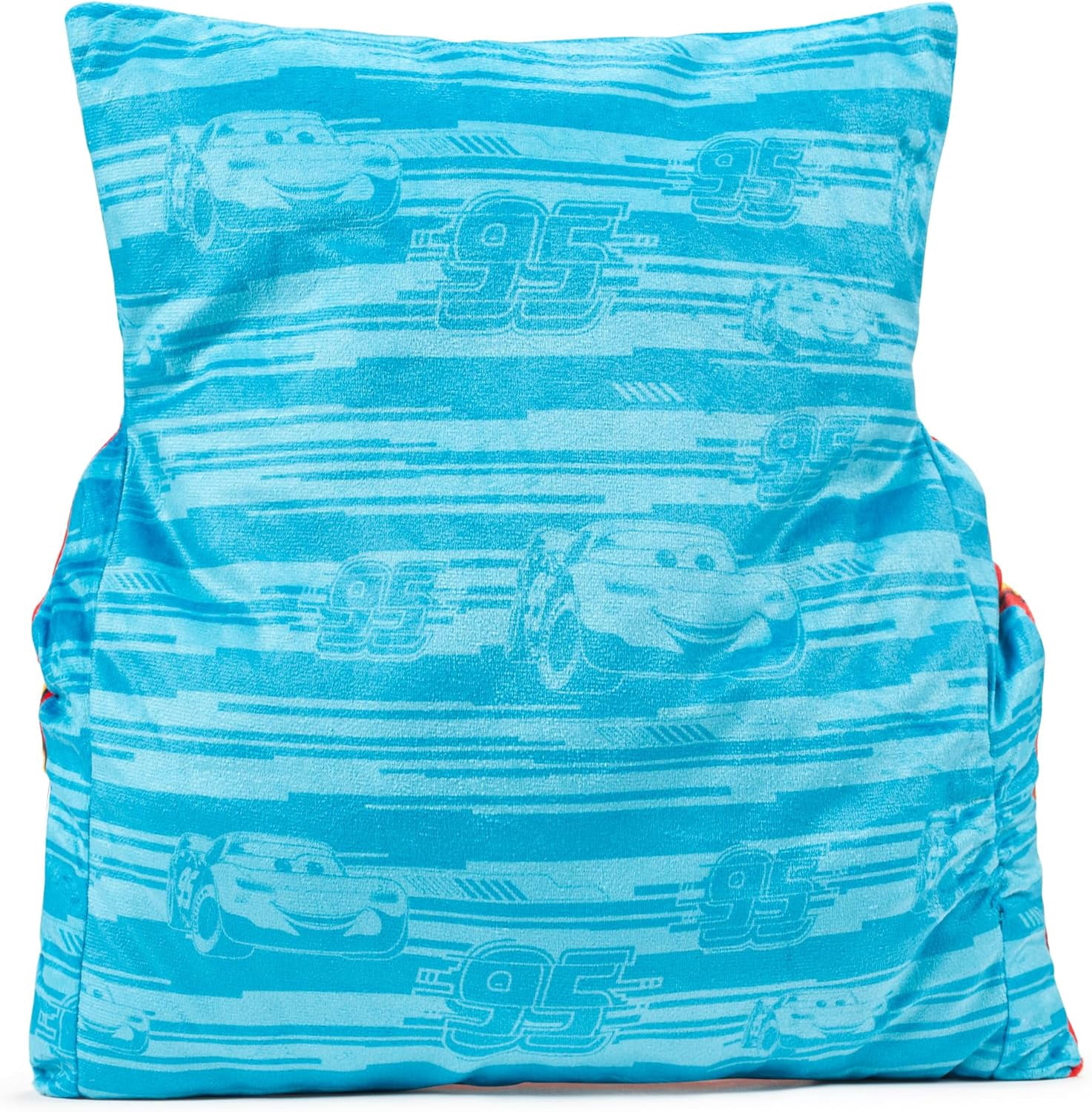 Disney Cars Kids Lightning McQueen Velboa Polyester 3D Snuggle Pillow, Soft, Huggable
