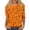 Orange, variant on Womens Halloween Holiday Outfit Shirt,Halloween Scary Pumpkin Ghost Print Shirts Halloween Casual 3/4 Sleeve Crew Neck Tops For Women