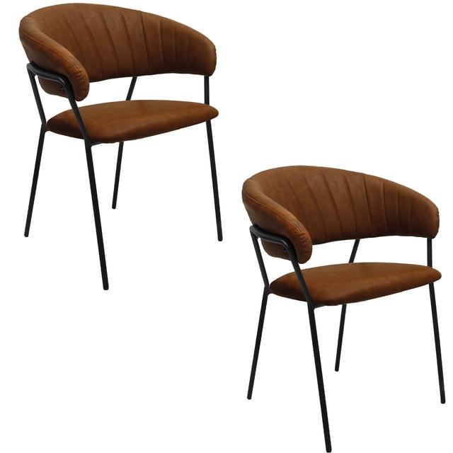 Set de 2 Sillas Caceres para Comedor Jardin, Oficina, Hogar, Madera Solida Café Mundo In SILL0903738CAFE