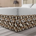 thumbnail image 1 of Camouflage Bed Skirt, Abstract Style in Various Shades of Brown Pattern Camouflage Motif, Elastic Bedskirt Dust Ruffle Wrap Around for Bedding Decor, 4 Sizes, Pale Caramel Tan Black, by Ambesonne, 1 of 2