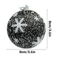 thumbnail image 3 of TOPRenddon 3.14" Large Christmas Balls - Christmas Tree Decoration Ornaments Shatterproof Hanging Balls for Birthday Halloween Mardi Gras Holiday Wedding Decorations, 3 of 6