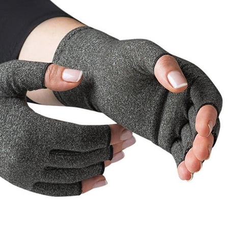 Gloves Compression Hand Glove for Arthritic Joint Carpal Tunnel Wrist Support , Fingerless Thumb for Computer Typing