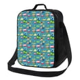 thumbnail image 1 of Disketp Cars Transportation Bolsa Térmica Estampada para Almuerzo, Lonchera para Hombres y Mujeres Adultos, 1 of 7