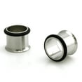 thumbnail image 3 of Tioneer Stainless Steel Tunnel With Rubber Stopper Ear Expander Plugs Body Jewelry, 3 of 4