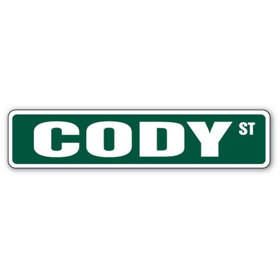 CODY Street Sign Childrens Name Room Sign | Indoor/Outdoor |  30" Wide