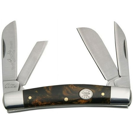 Rite Edge 3.5" Pearl Handle Congress Folding Knife, Black