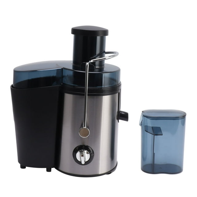 Máquina exprimidora automática de 1000 W con boca grande y tolva de alimentación grande para frutas y verduras enteras