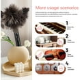 thumbnail image 6 of 2 Pack Retractable Feather Duster - Genuine Ostrich Feathers, Fluffy and Natural Feather Duster Anti-Static,Reusable Eco-Friendly Handheld Cleaning for Keyboard/Home,Car,Office(10 to 15 Inches), 6 of 7