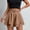 c01Brown, variant on Women's Double-layer Short High Waist Flare Short Casual Fashion Versatile Pleated Mini Short with Pockets White S