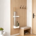 thumbnail image 6 of Wall-Mounted Umbrella & Slipper Rack with Drip Tray, Adhesive Mount for Bathroom, Entryway, or behind Door Storage, Style C, by IHXORA, 6 of 6