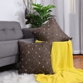 thumbnail image 5 of Piccocasa Modern Polyester 2 Piece Decorative Throw Pillow Cover(18" x 18",Dark Brown), 5 of 8