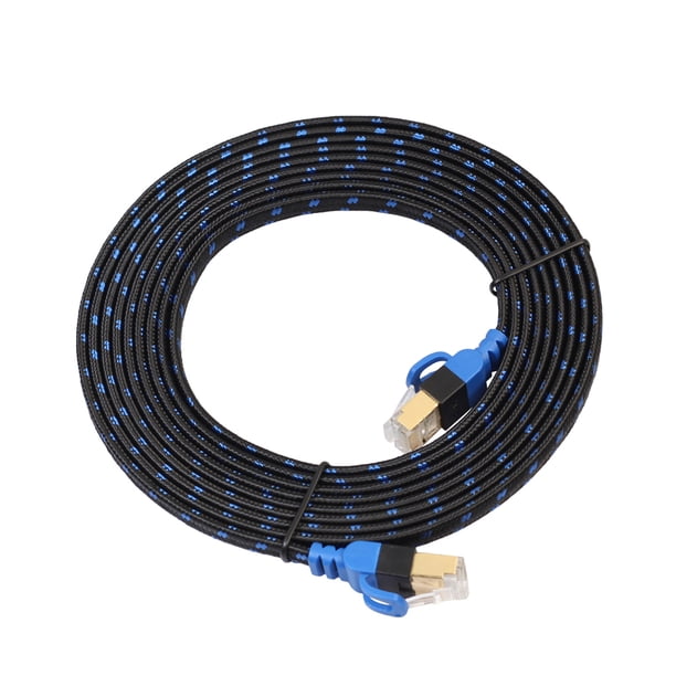 Matsuzay 10Gbps Cat7 Red LAN PVC plano Internet Cable Ethernet Cable Línea alámbrica PC Enrutador inalámbrico NAS Cables de audio/vídeo TYPE1 5M