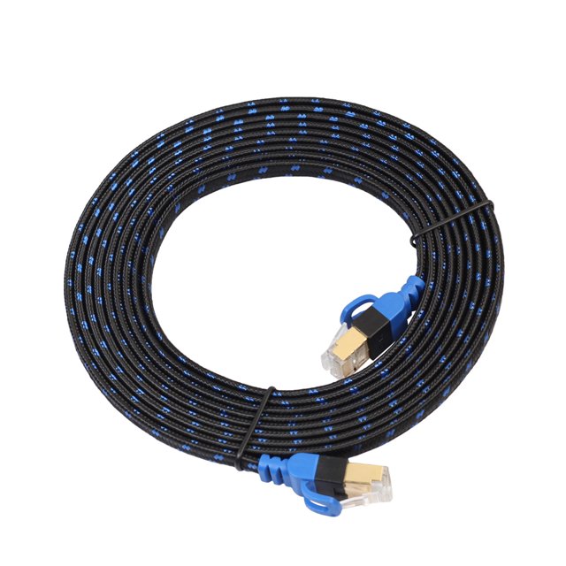 Inteprter 10Gbps Cat7 Red LAN PVC plano Internet Cable Ethernet Cable Línea alámbrica PC Enrutador inalámbrico NAS Cables de audio/vídeo TYPE5 5M