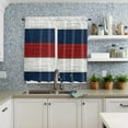 thumbnail image 4 of Vintage Farm Barn Red Blue And White Curtain Home Decoration Living Room Short Curtains Window Treatments For Kitchen Bedroom, 4 of 6