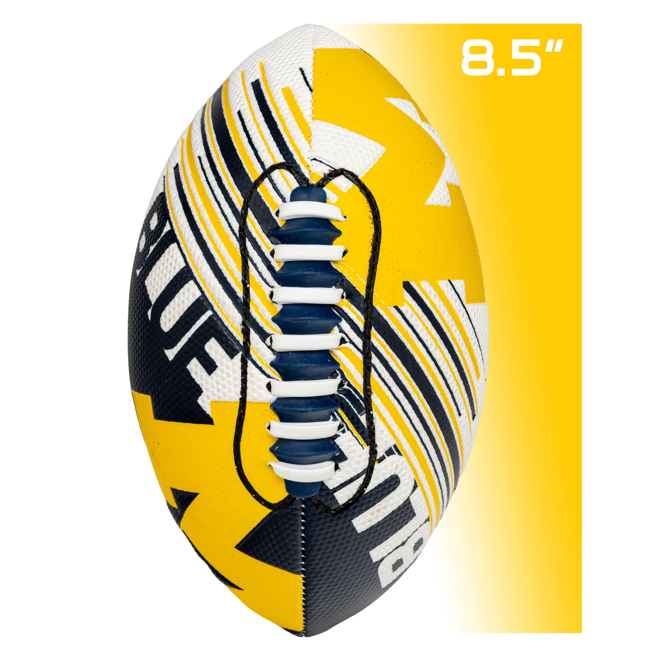 NCAA Michigan Wolverines Football - Youth Mini Football - 8.5" Football- SPACELACE Easy Grip Texture- Perfect for Kids !