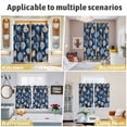 thumbnail image 6 of Navy Blue Coastal Kitchen Curtains Small Short 39 Inch Length, Nautical Summer Beach Shell Conch Grommet Top Bedroom Living Room Curtains, Light Filtering Cafe Curtain Drapes 2 Panels Set 55''x39'', 6 of 9