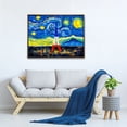 thumbnail image 4 of Cuadro Decorativo La Noche Estrellada Torre Eiffel Canvas 80x60 Cuadro Paisaje Natural, 4 of 6