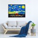 thumbnail image 4 of Cuadro Decorativo La Noche Estrellada Torre Eiffel Maxigráfica Shop Canvas Listo para Colgar 60x40 Marco Flotado negro, 4 of 6