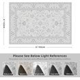 thumbnail image 2 of Boho Vintage Round Rug ft- Faux Wool Dreely Washable Area Rug Small Distressed Throw Rugs Floor Carpet for Door Mat Entryway Bedrooms Laundry (Round - ; Diameter Border ), 2 of 7