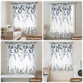 thumbnail image 6 of Blue Grey Eucalyptus Sheer Curtains 63 Inches Long, Watercolor Spring Weeping Botanical Light Filering Curtains, Breathable Simi Curtain Privacy Drapes for Living Room Bedroom Window Treatment, 6 of 9
