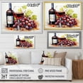 thumbnail image 4 of Designart "Burgundy Cabernet Sweep A Wine Affair I" Food & Beverage Framed Wall Art - Traditional Green Wine Entryway Framed Wall Art Print, 4 of 6