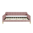 thumbnail image 7 of Twin Size Upholstered Daybed with 4 Support Legs, Pink, 7 of 7
