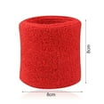 thumbnail image 5 of Eonox 2Pcs Sports Wristband Solid Color Absorbent Wrist Wrap Cotton Breathable Quick Dry Sweatband for Tennis Badminton, 5 of 8