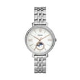 thumbnail image 1 of Fossil Women's Jacqueline Quartz Stainless Steel Multifunction Moonphase Watch, Color: Silver (Model: ES5164), 1 of 15