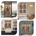 thumbnail image 7 of Rustic Country Window Privacy Film, Western Stars Brown Texture Wooden Print Static Cling UV Sun Blocking Heat Control Window Tint, Non-Adhesive One Way Windows Privacy Cover 17.7''x78.7'', 7 of 7